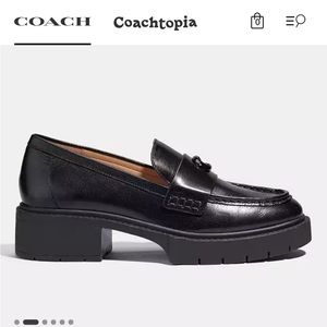 Coach Leah Loafer. Leather. Size 8.  Worn once.